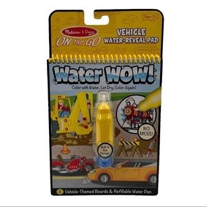NWT Melissa & Doug Water Wow! On The Go Vehicles No Mess Travel Activity Pad
